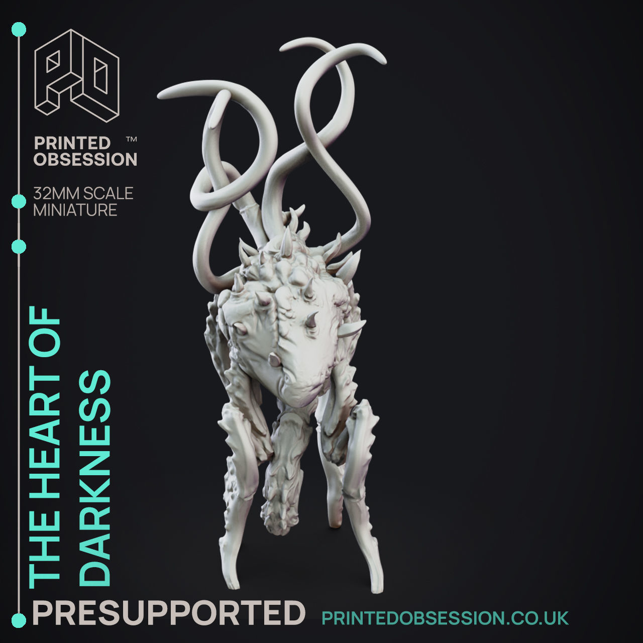 Heart of Darkness - 3D Printable TTRPG - PRESUPPORTED - 32mm 3D print model_1