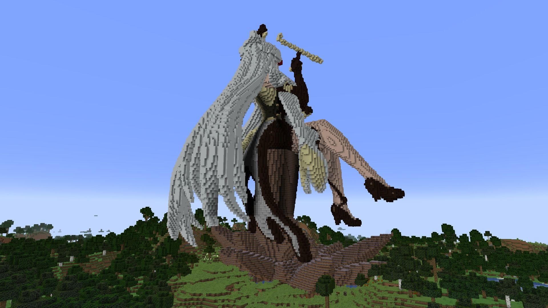 Anime Sitting Girl Minecarft Schematic Free low-poly 3D model_5