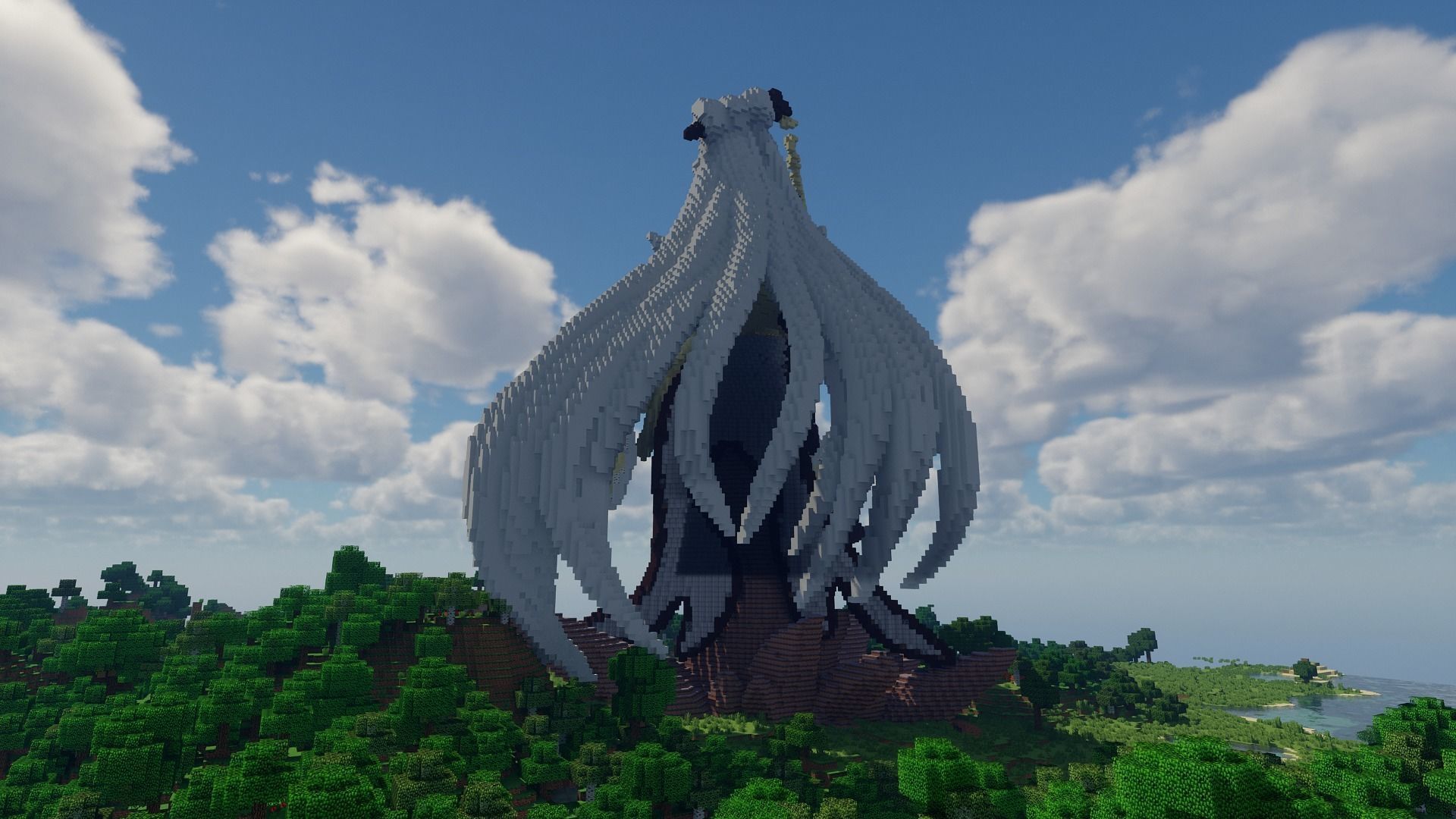 Anime Sitting Girl Minecarft Schematic Free low-poly 3D model_1