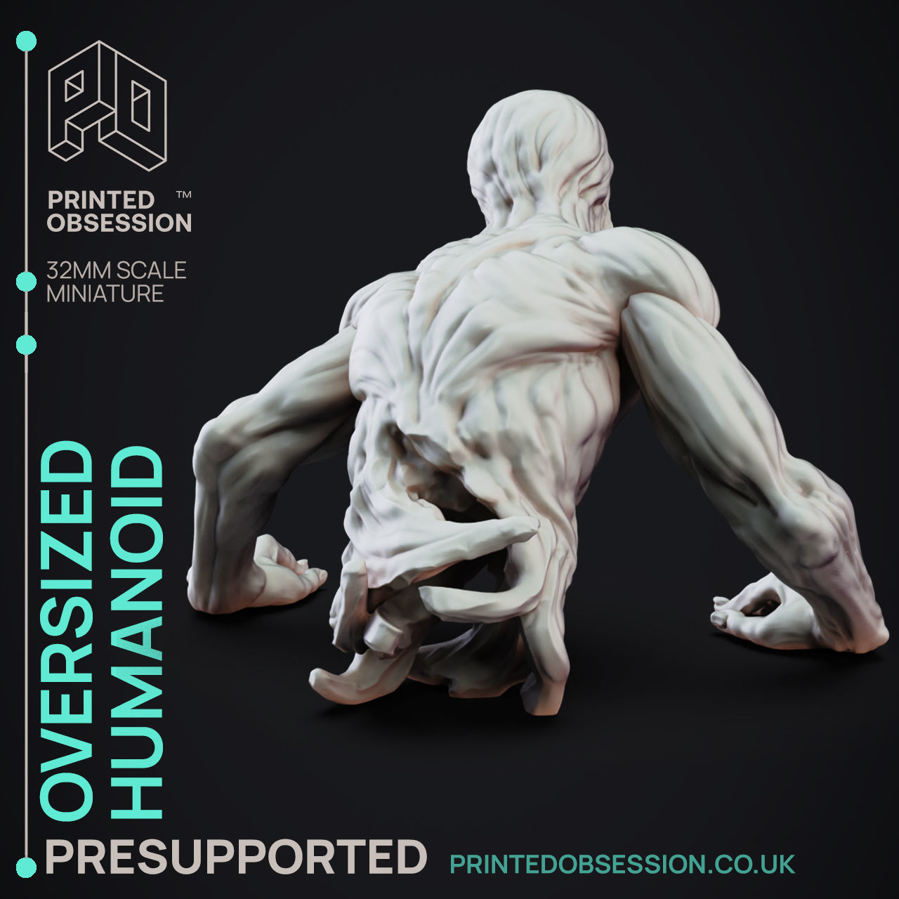 Oversized Human - 3D Printable TTRPG - PRESUPPORTED - 32mm Scale 3D print model_7
