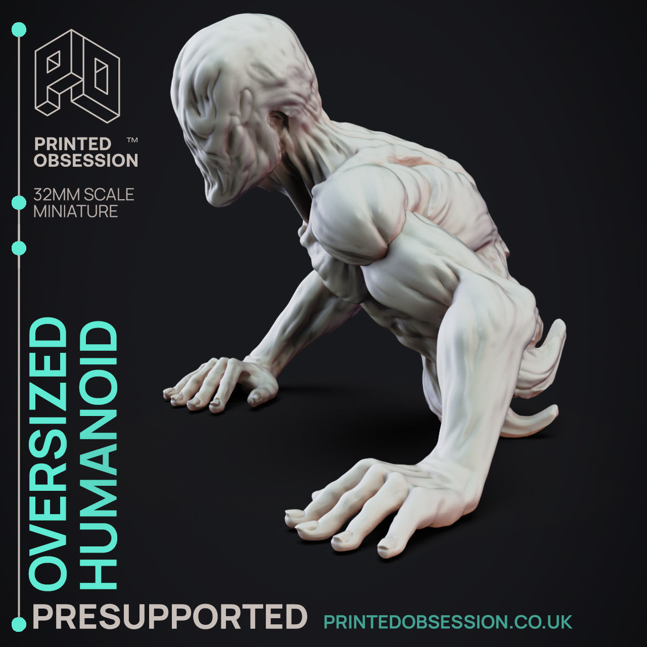 Oversized Human - 3D Printable TTRPG - PRESUPPORTED - 32mm Scale 3D print model_9