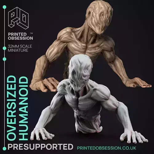Oversized Human - 3D Printable TTRPG - PRESUPPORTED - 32mm Scale 3D print model