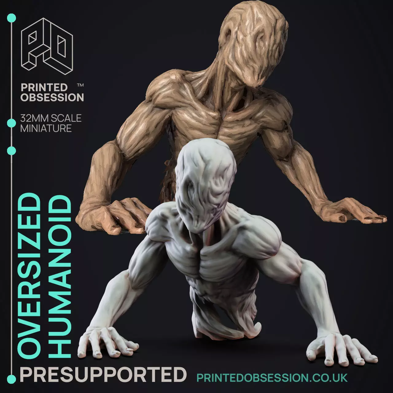 Oversized Human - 3D Printable TTRPG - PRESUPPORTED - 32mm Scale 3D print model_0