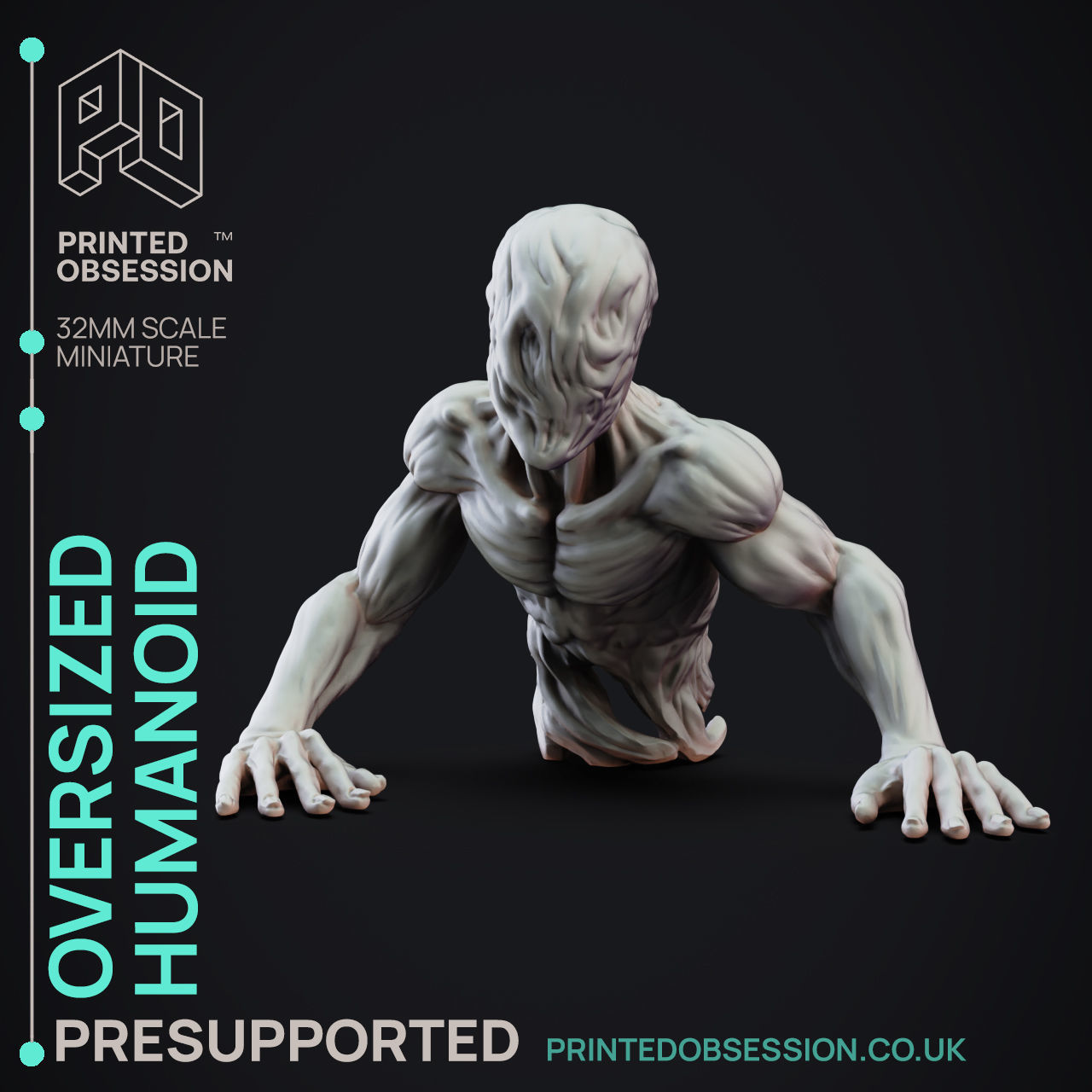 Oversized Human - 3D Printable TTRPG - PRESUPPORTED - 32mm Scale 3D print model_1