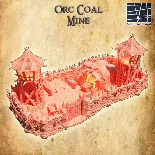 Orc Coal Mine Tabletop Terrain 28 mm