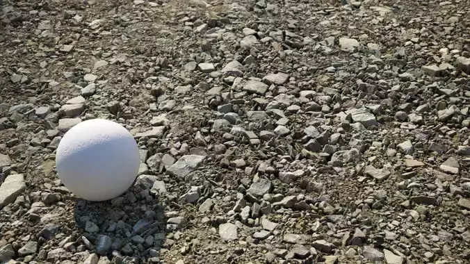 Compacted stone ground