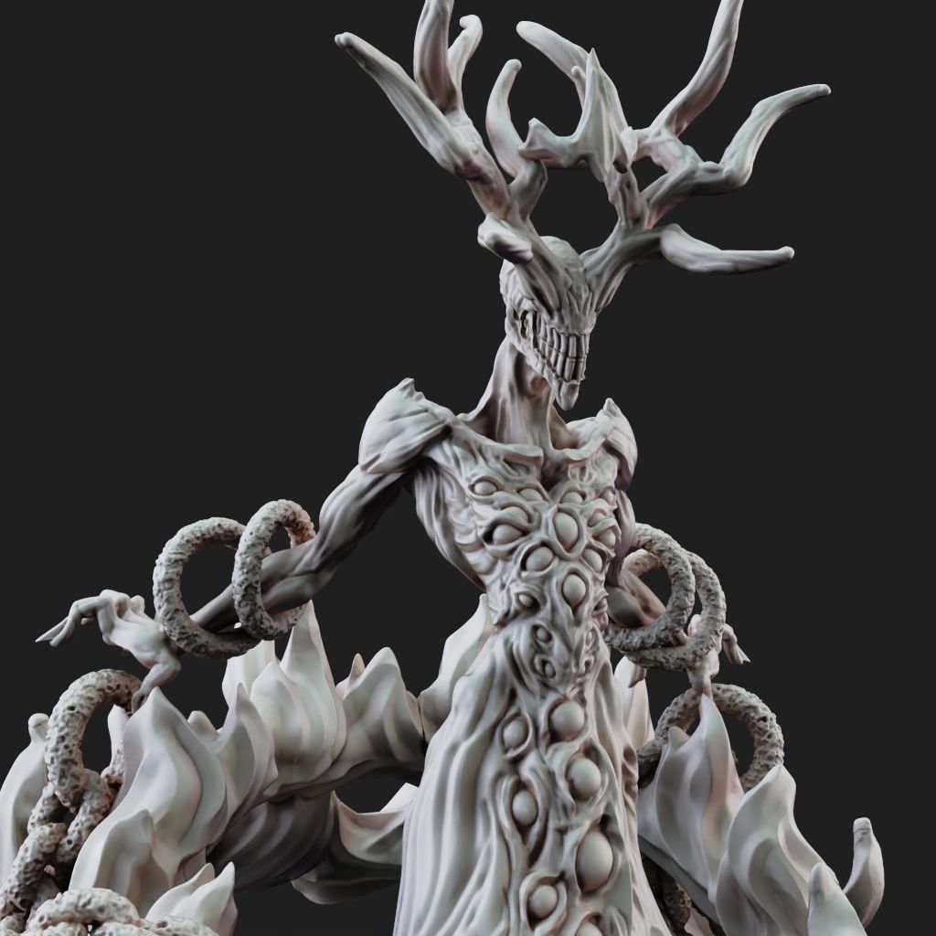 Scarlet King - 3D Printable TTRPG - PRESUPPORTED - 32mm Scale 3D print model_8