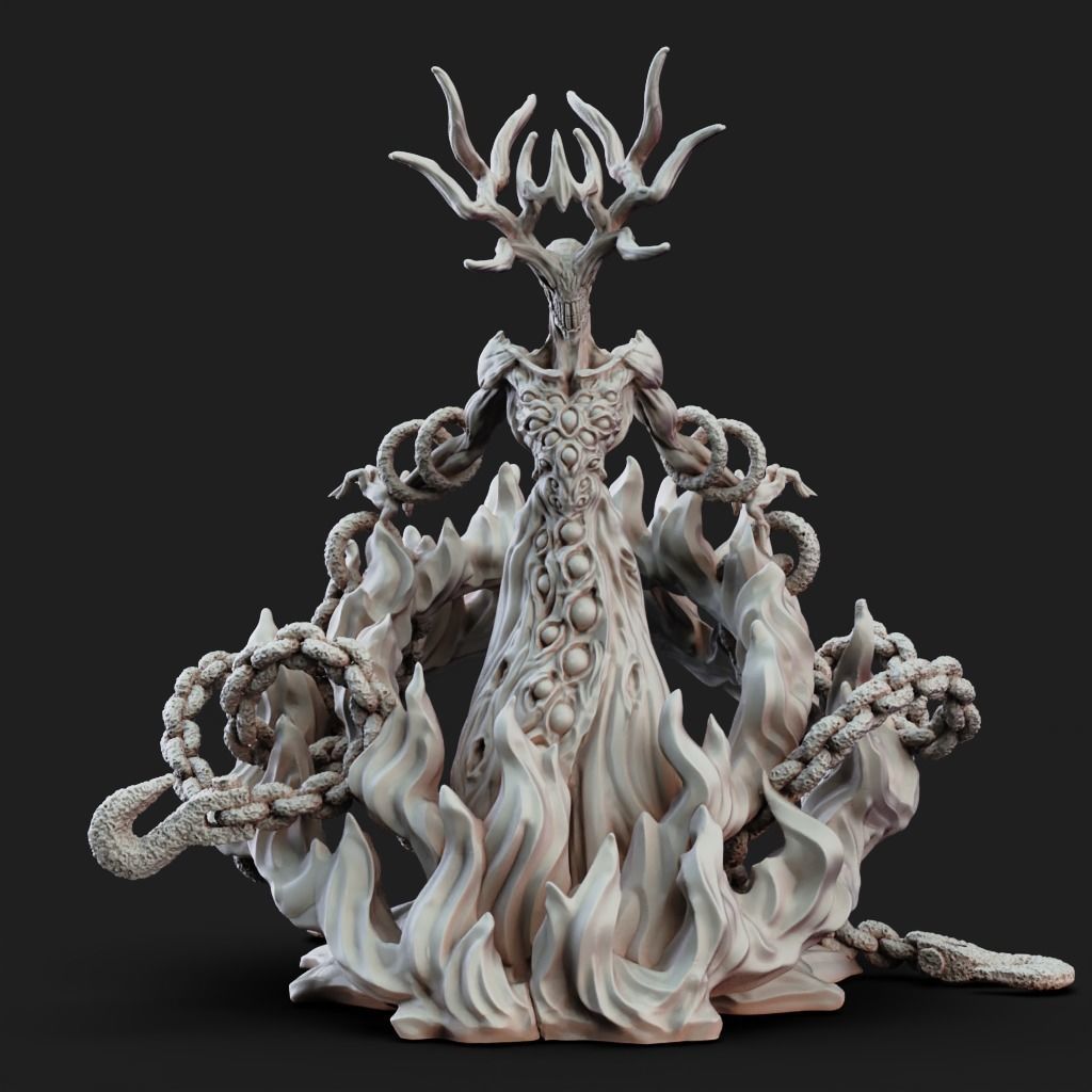 Scarlet King - 3D Printable TTRPG - PRESUPPORTED - 32mm Scale 3D print model_7