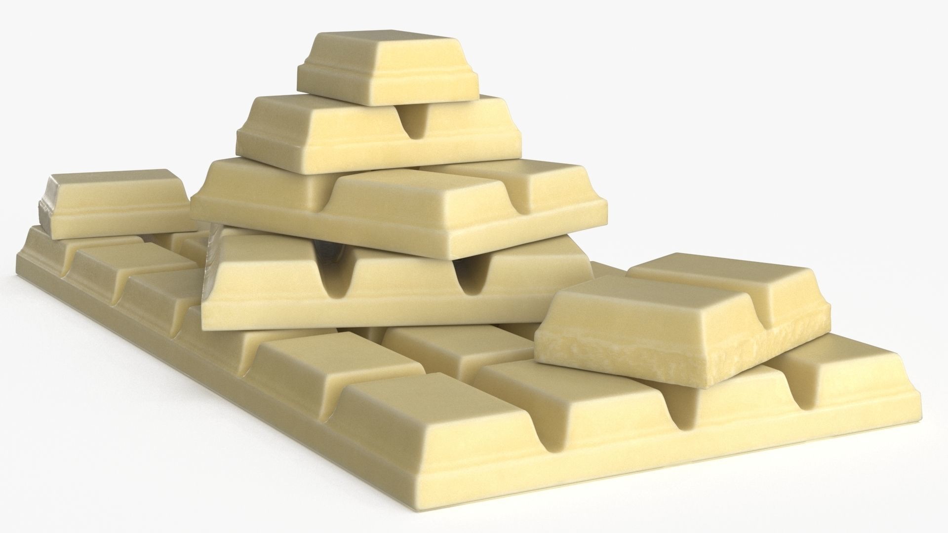 Dark and White Chocolate Set Low-poly 3D model_5