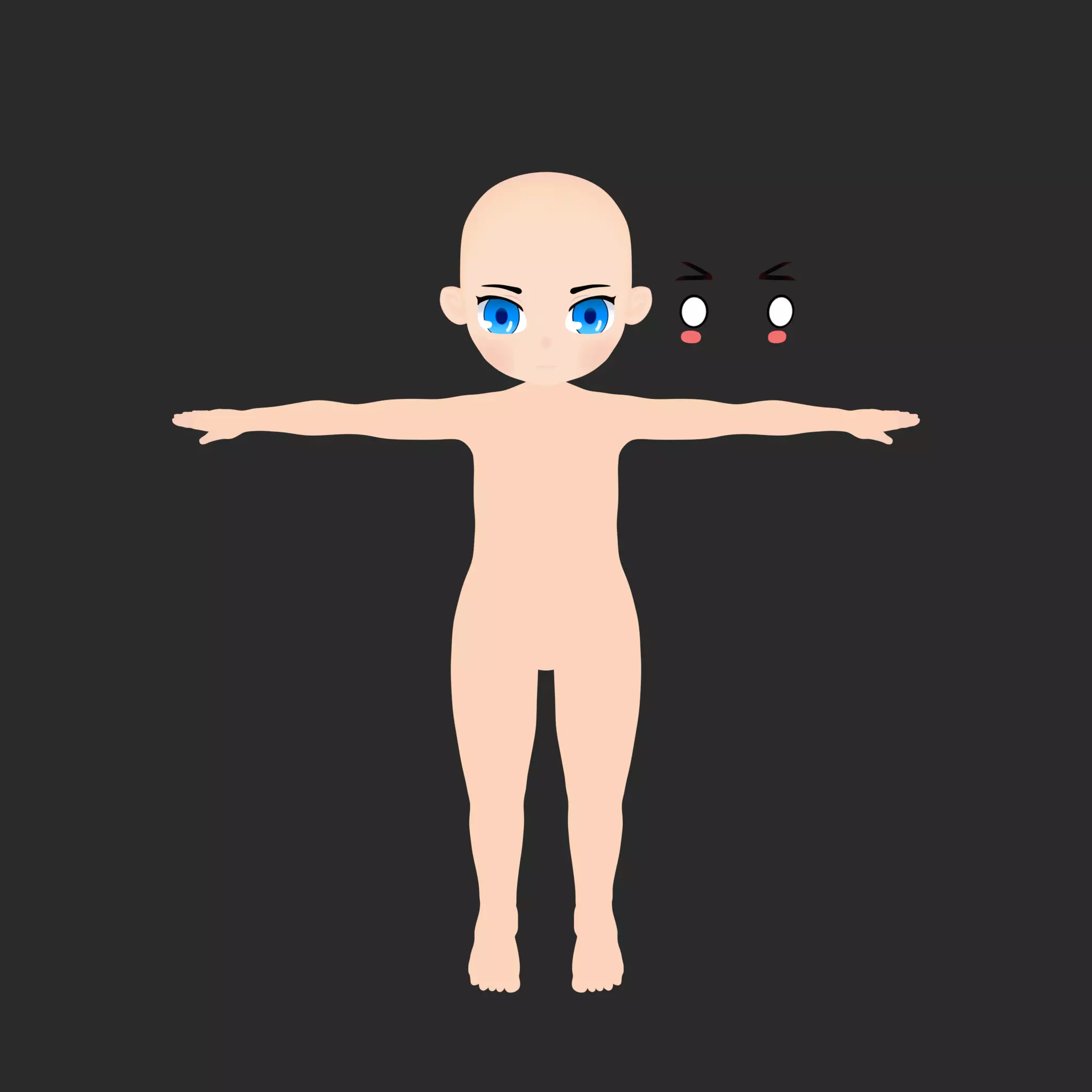 Chibi Base model 3D model_0