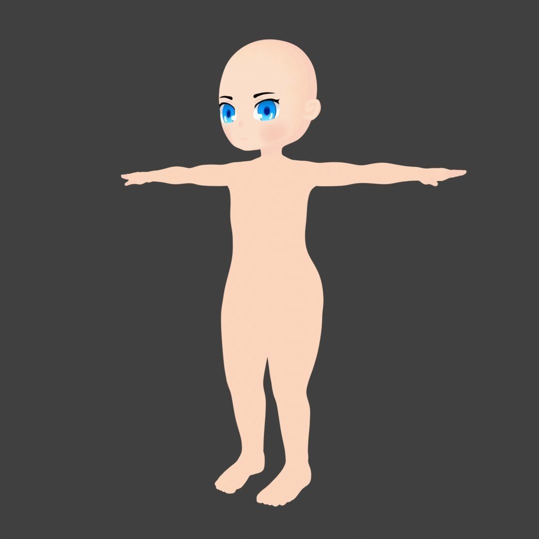 Chibi Base model 3D model_2