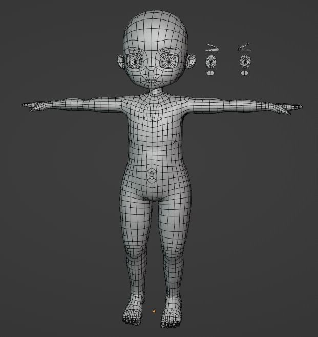 Chibi Base model 3D model_1