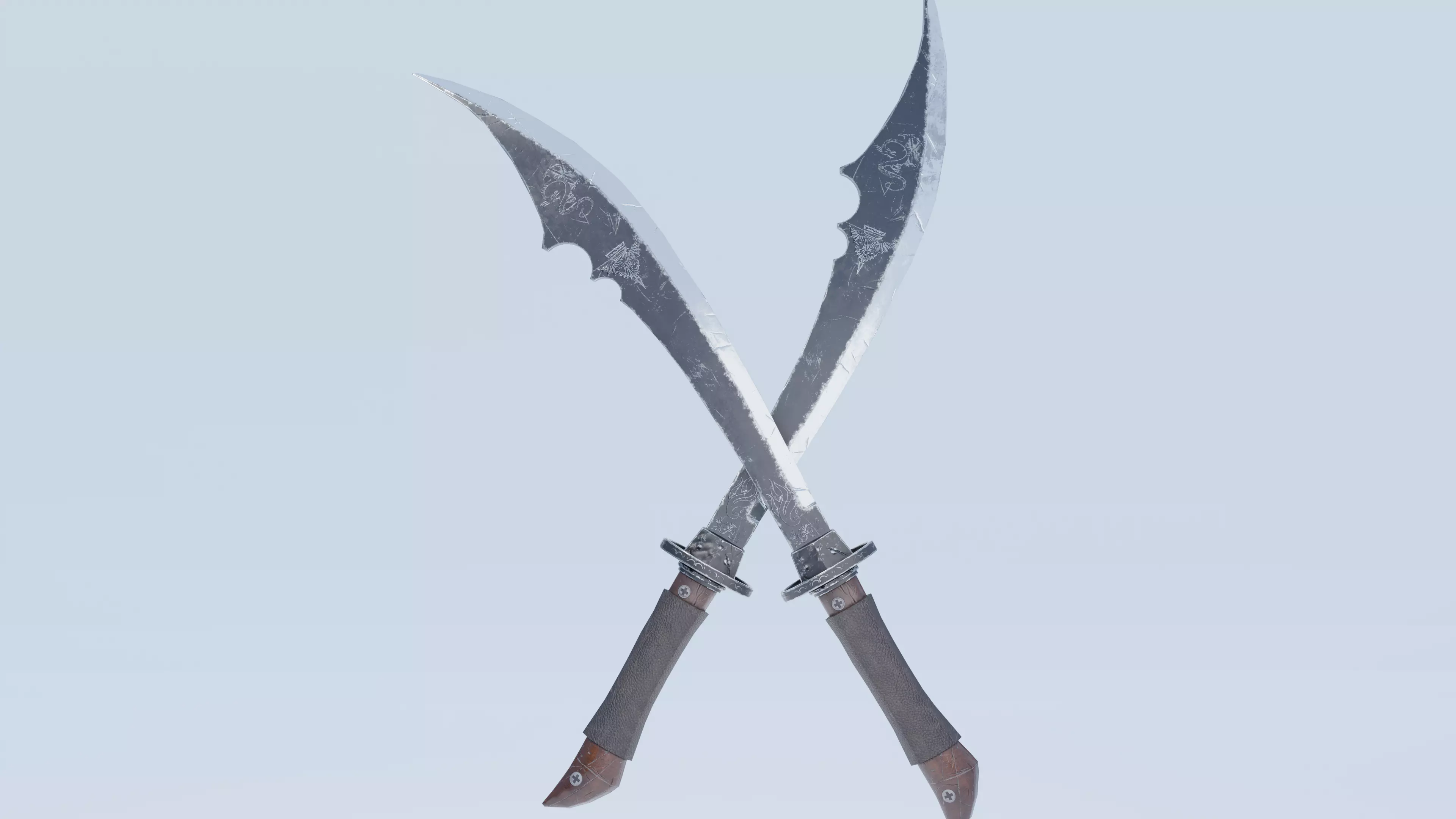 Combat Blade Low-poly 3D model_0