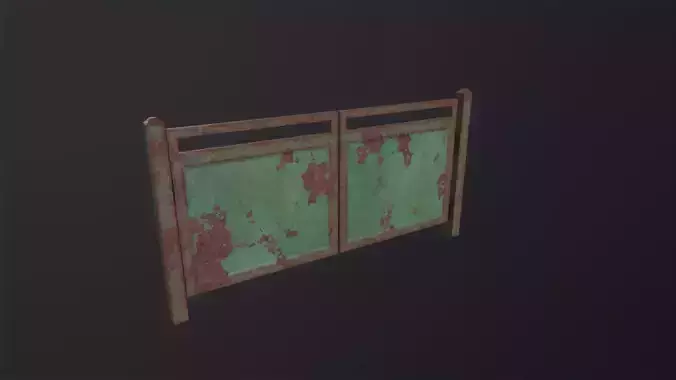 Old Metal Gate 3D Model
