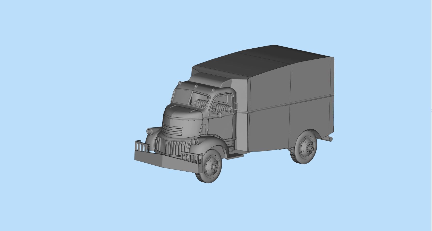 Printable Body Truck 41 46 Coe Jeepers Creepers STL file 3D print model_14
