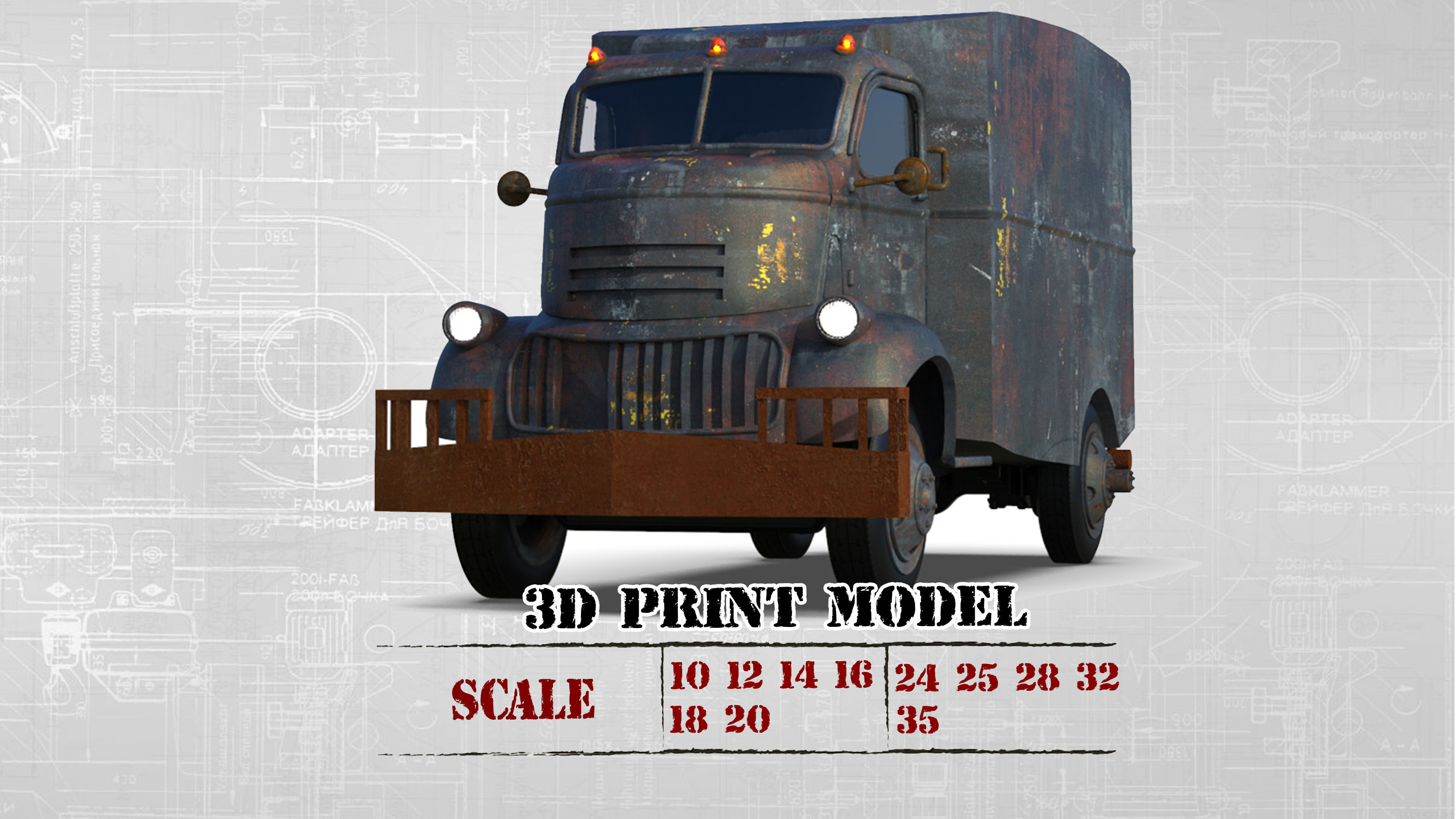 Printable Body Truck 41 46 Coe Jeepers Creepers STL file 3D print model_11