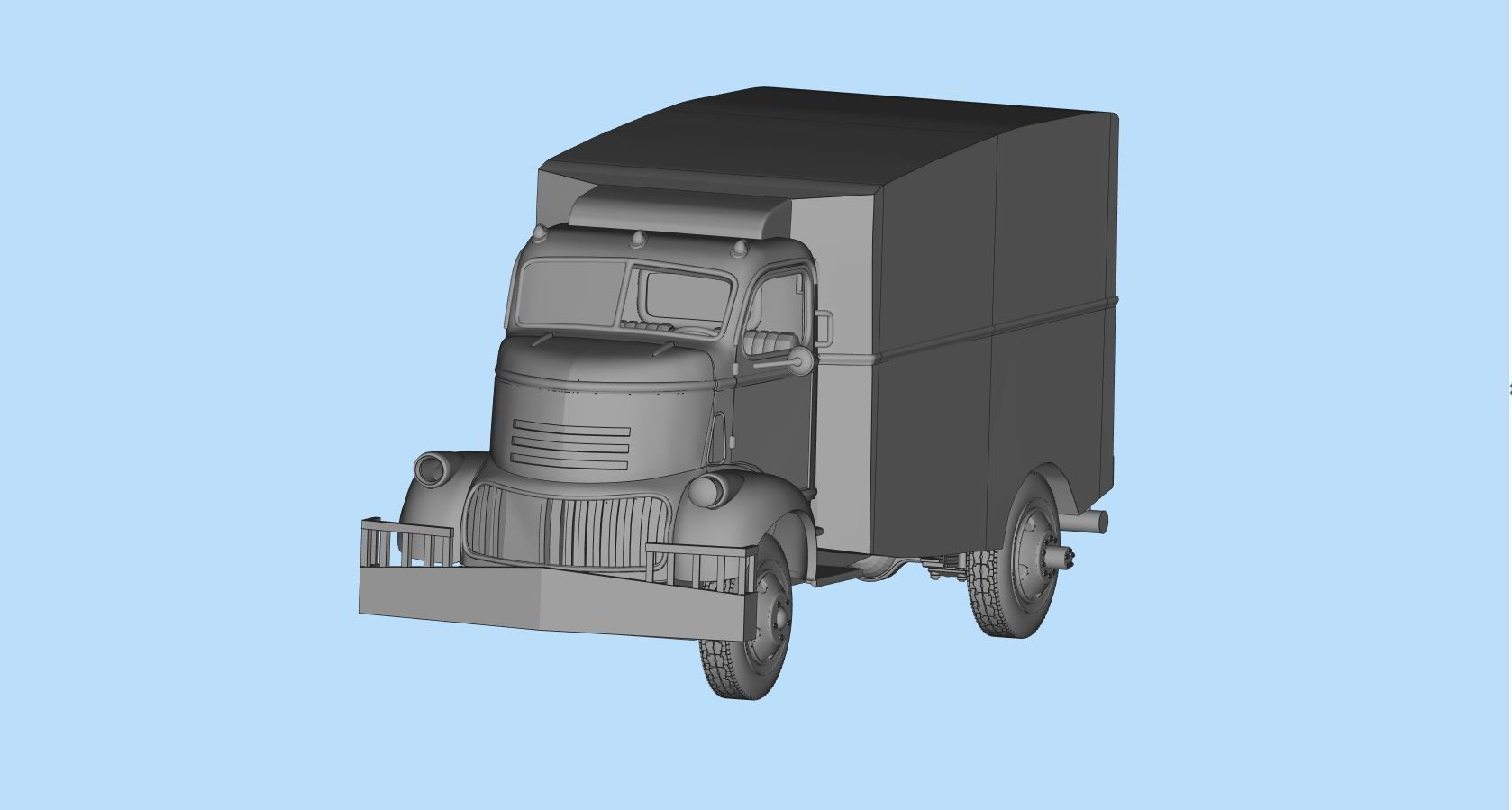 Printable Body Truck 41 46 Coe Jeepers Creepers STL file 3D print model_4