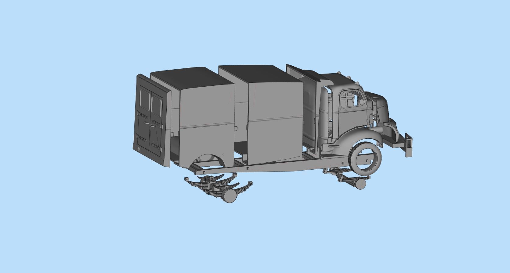 Printable Body Truck 41 46 Coe Jeepers Creepers STL file 3D print model_21
