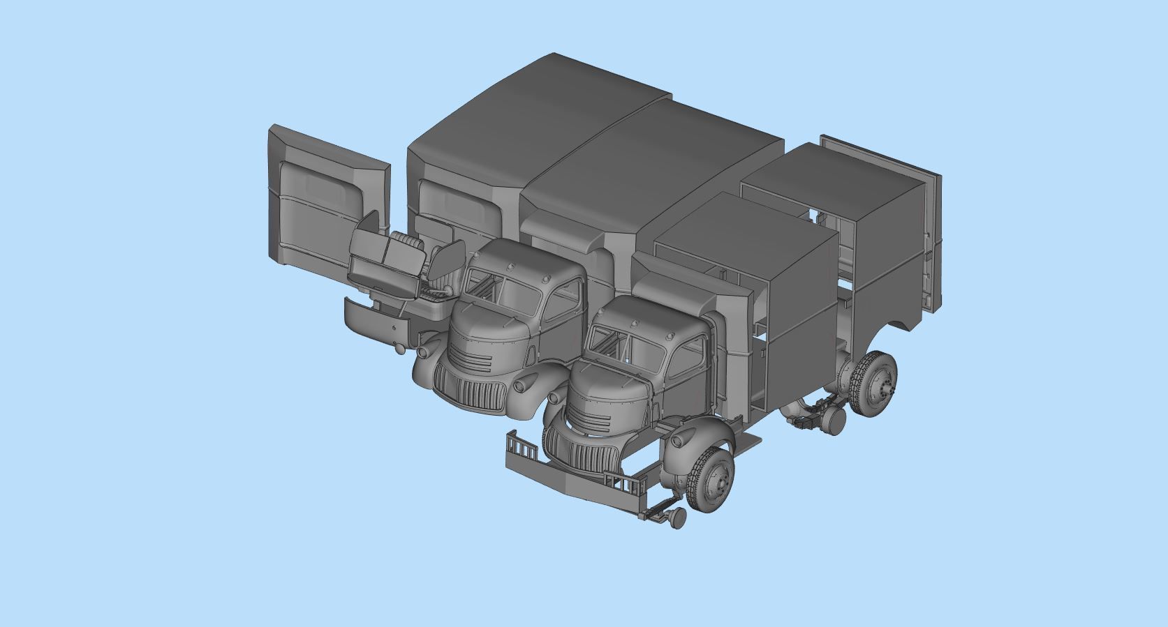 Printable Body Truck 41 46 Coe Jeepers Creepers STL file 3D print model_2