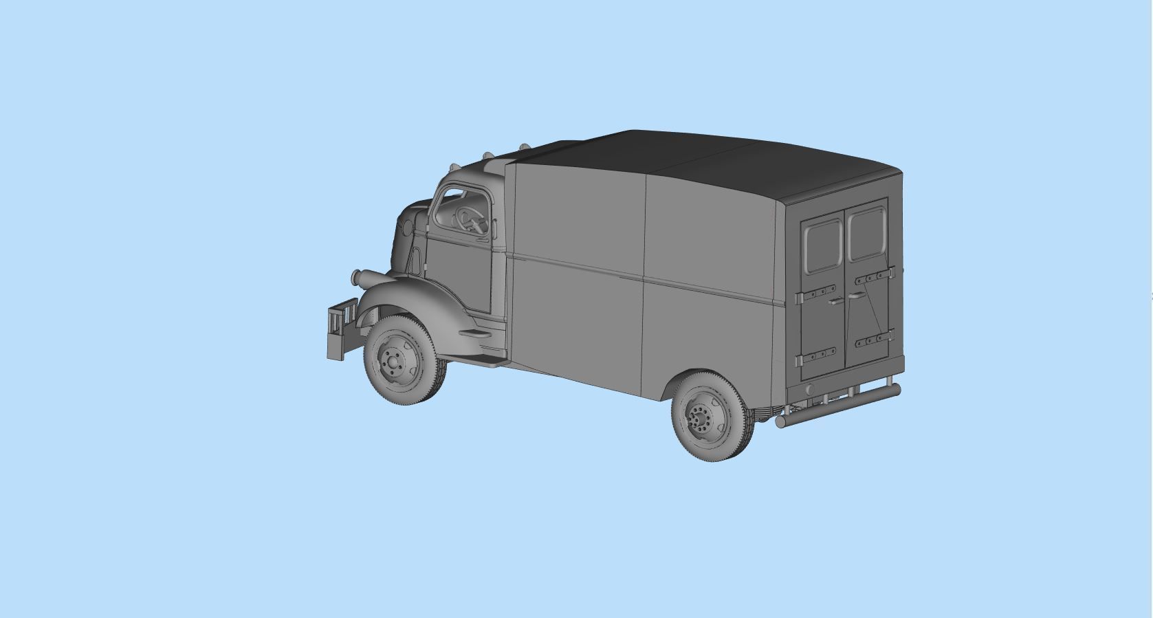 Printable Body Truck 41 46 Coe Jeepers Creepers STL file 3D print model_15