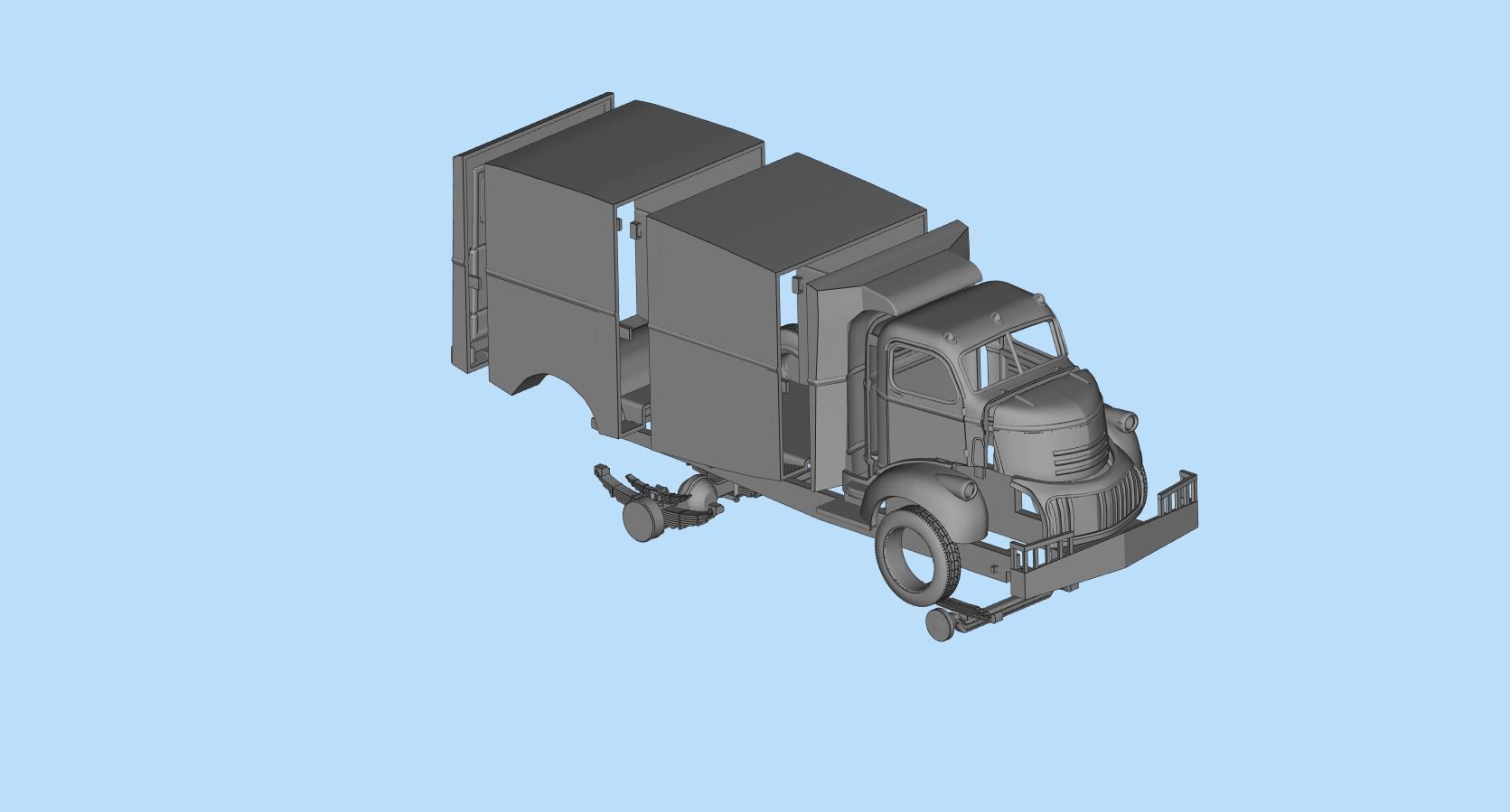 Printable Body Truck 41 46 Coe Jeepers Creepers STL file 3D print model_3