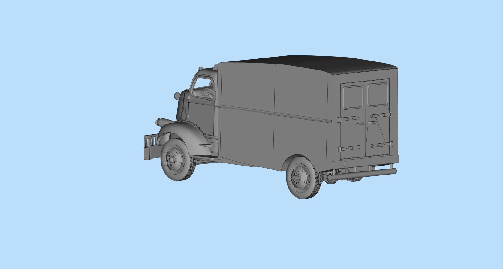 Printable Body Truck 41 46 Coe Jeepers Creepers STL file 3D print model_16