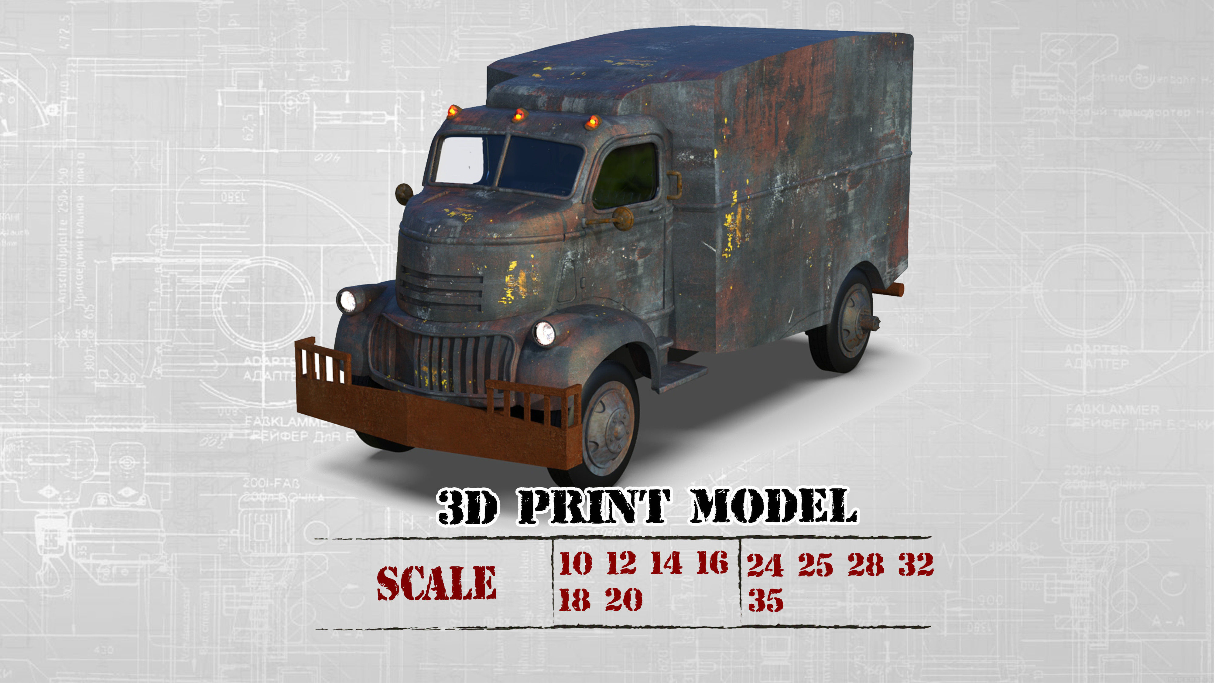 Printable Body Truck 41 46 Coe Jeepers Creepers STL file 3D print model_19