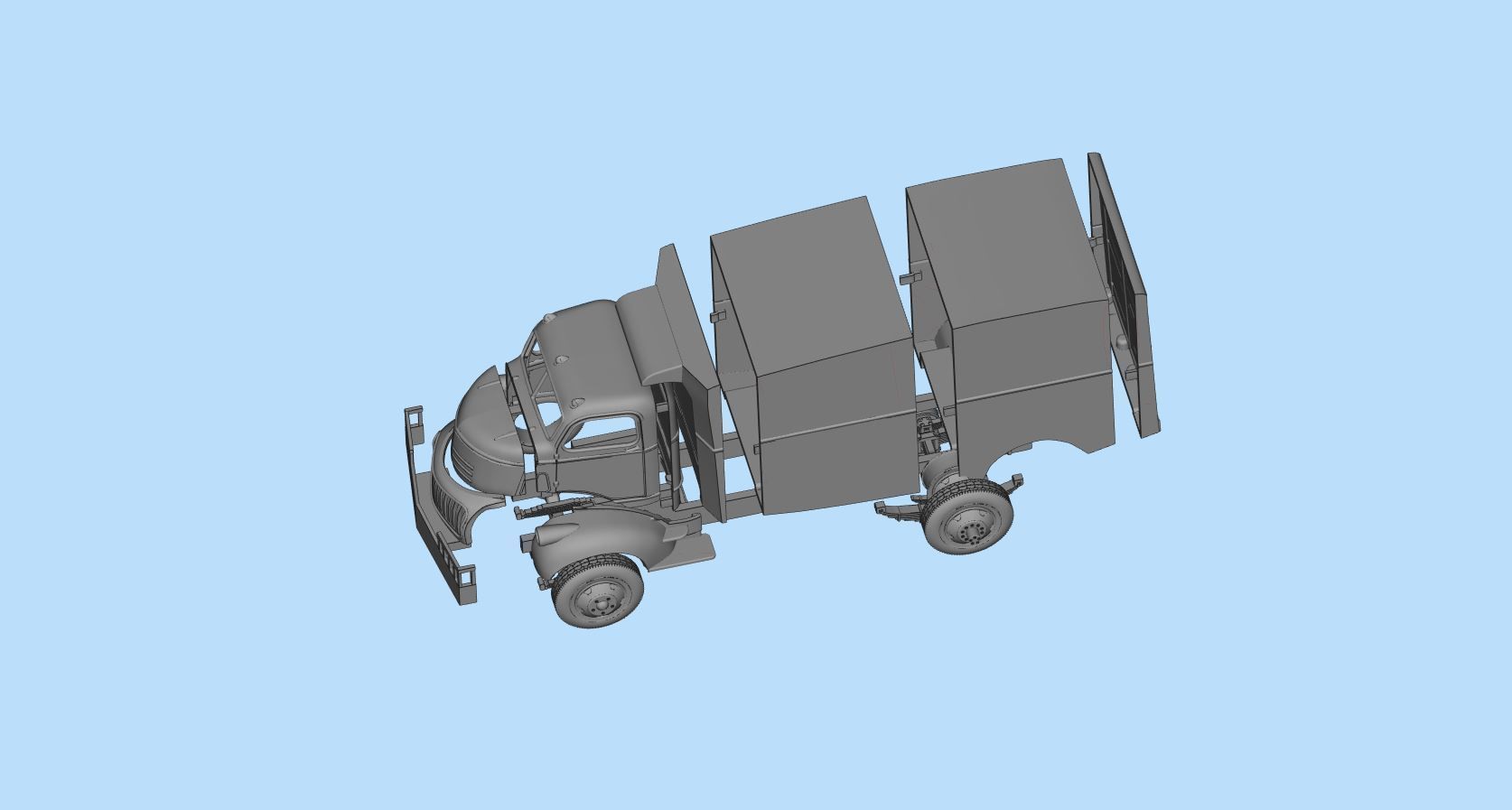 Printable Body Truck 41 46 Coe Jeepers Creepers STL file 3D print model_17