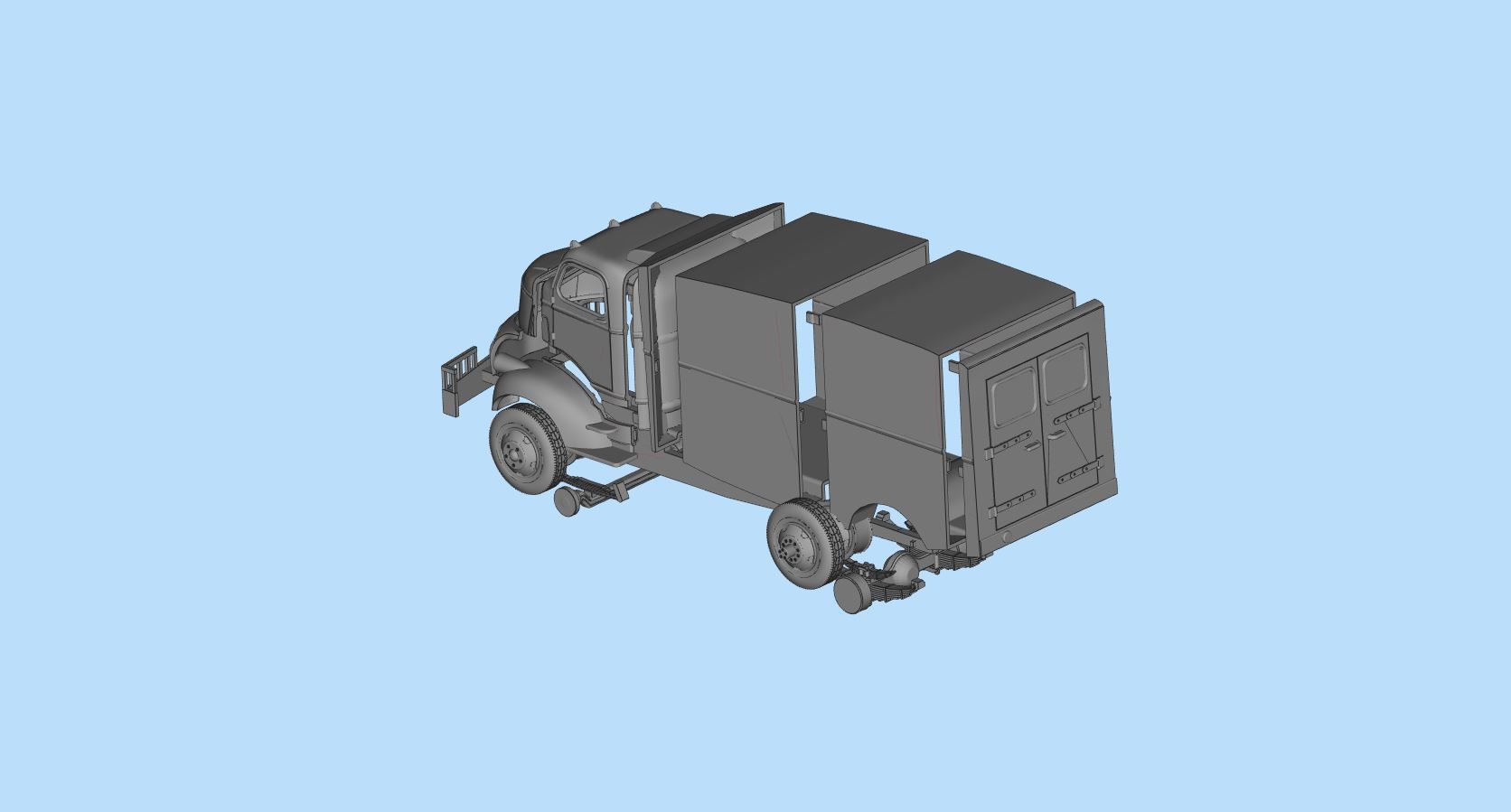 Printable Body Truck 41 46 Coe Jeepers Creepers STL file 3D print model_18