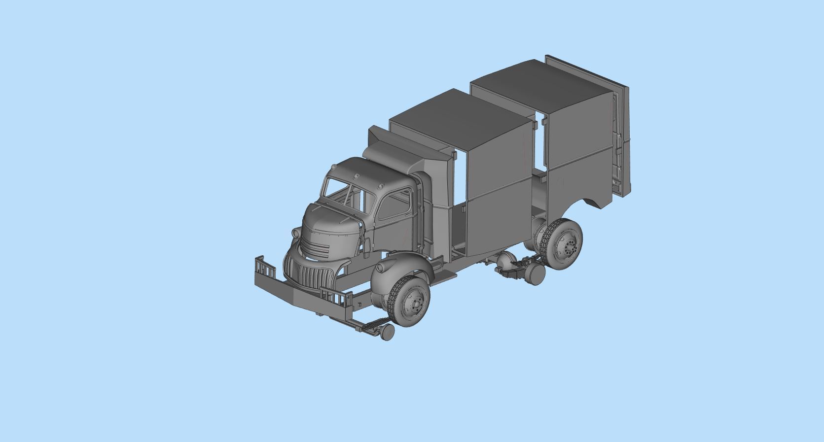 Printable Body Truck 41 46 Coe Jeepers Creepers STL file 3D print model_22