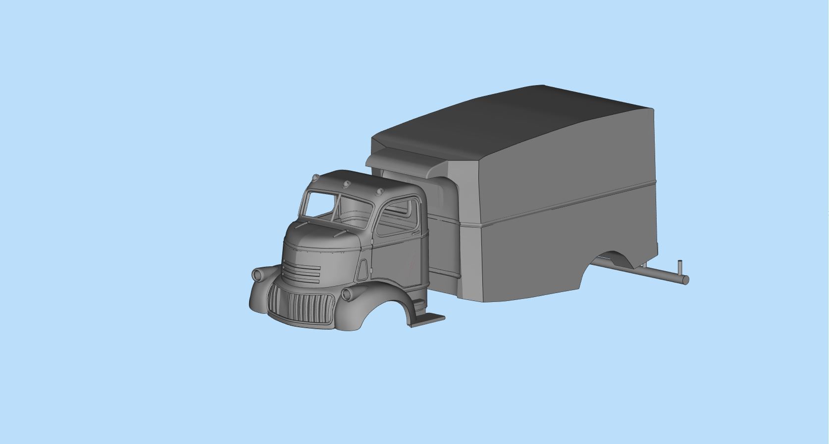 Printable Body Truck 41 46 Coe Jeepers Creepers STL file 3D print model_23