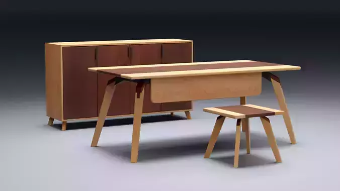 Two-Tone Office Furniture Set