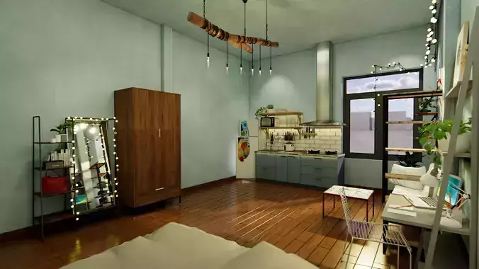 2 Apartment In 1 Floor  With Bathroom And Balcony