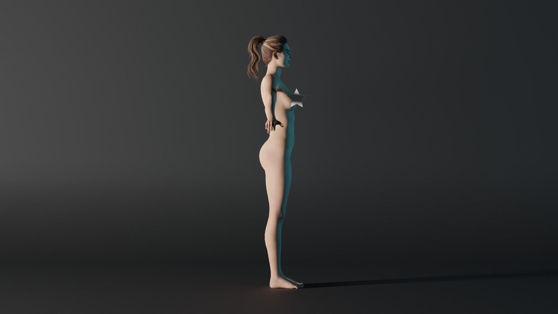 Realistic Female - Sarah 3D model_2