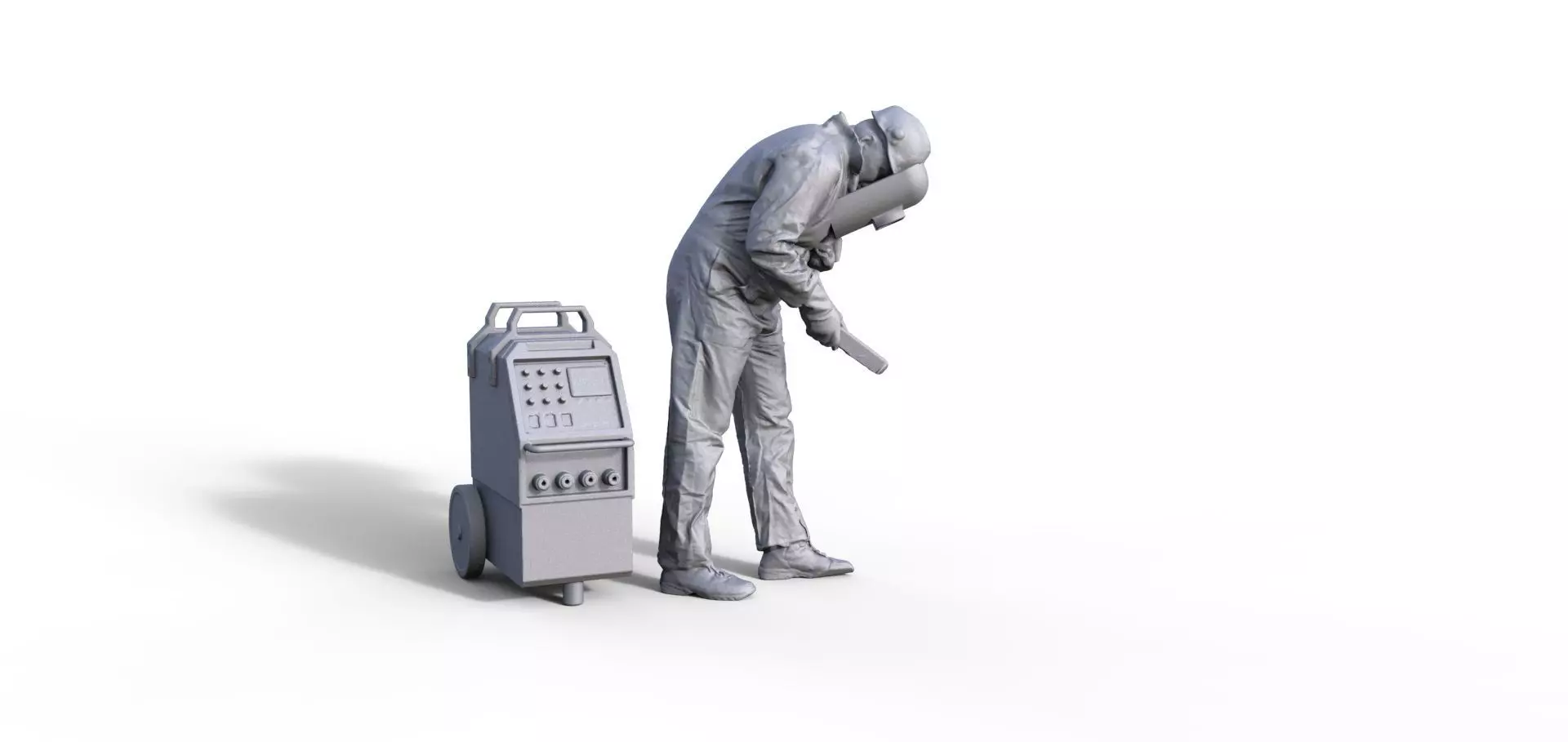 Figure welder for ship model diorama railway 3D print model_0