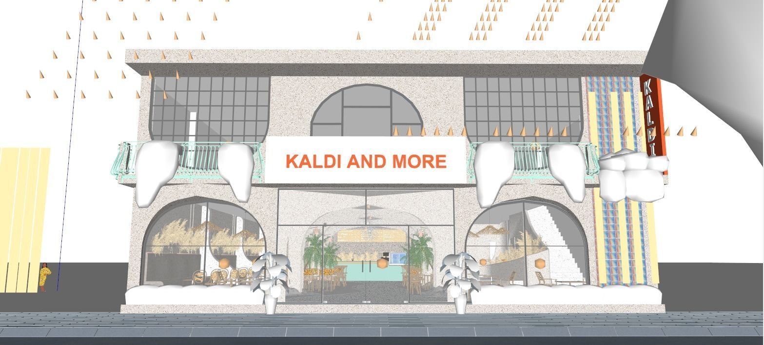 Coffee Shop at Seashore 3D model_7