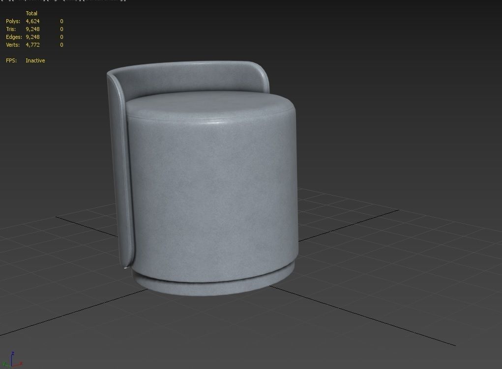 Pouf M04 Low-poly 3D model_7