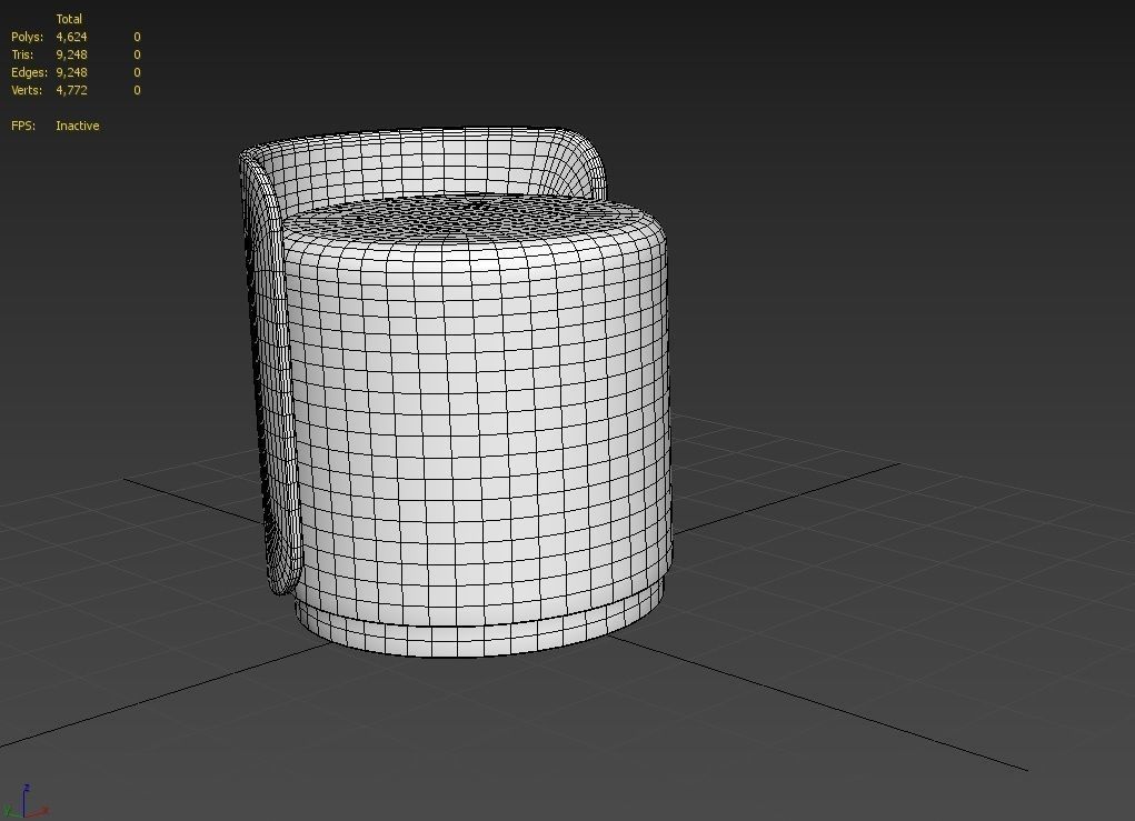 Pouf M04 Low-poly 3D model_6