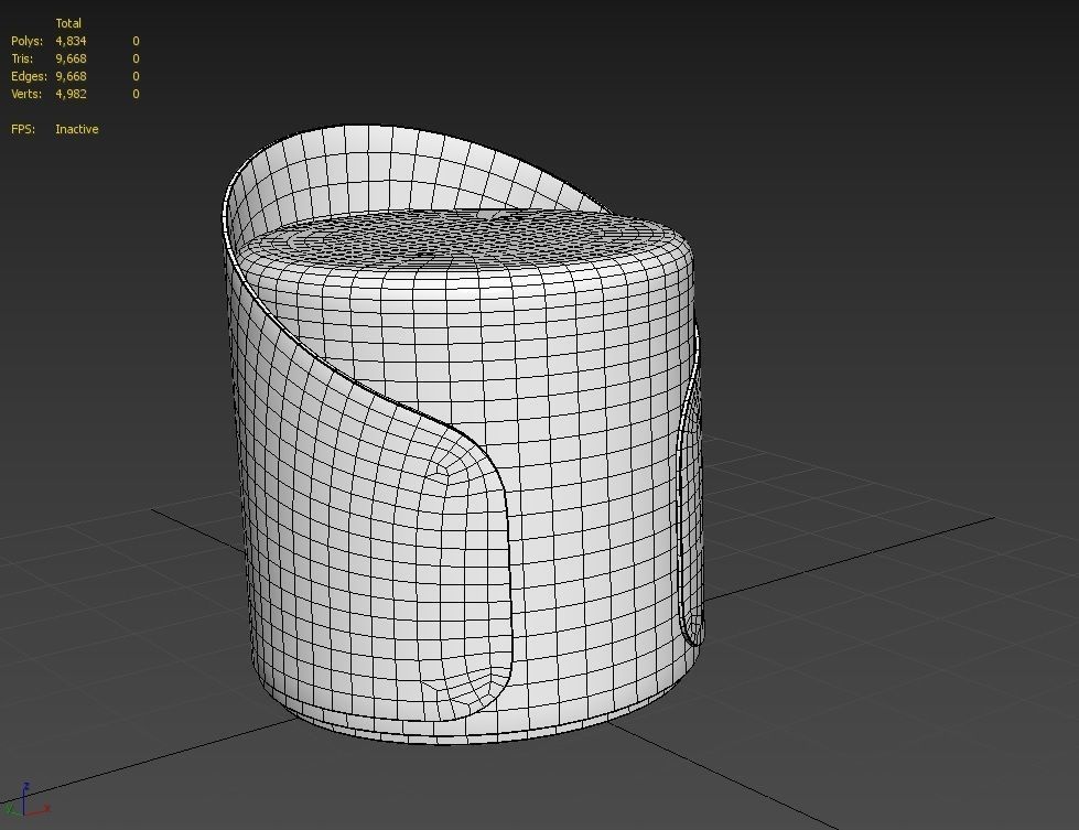 Pouf M07 Low-poly 3D model_6