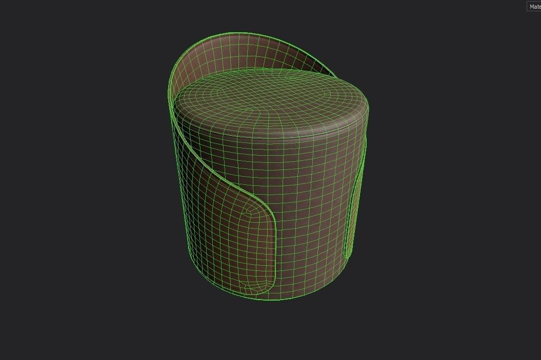 Pouf M07 Low-poly 3D model_1