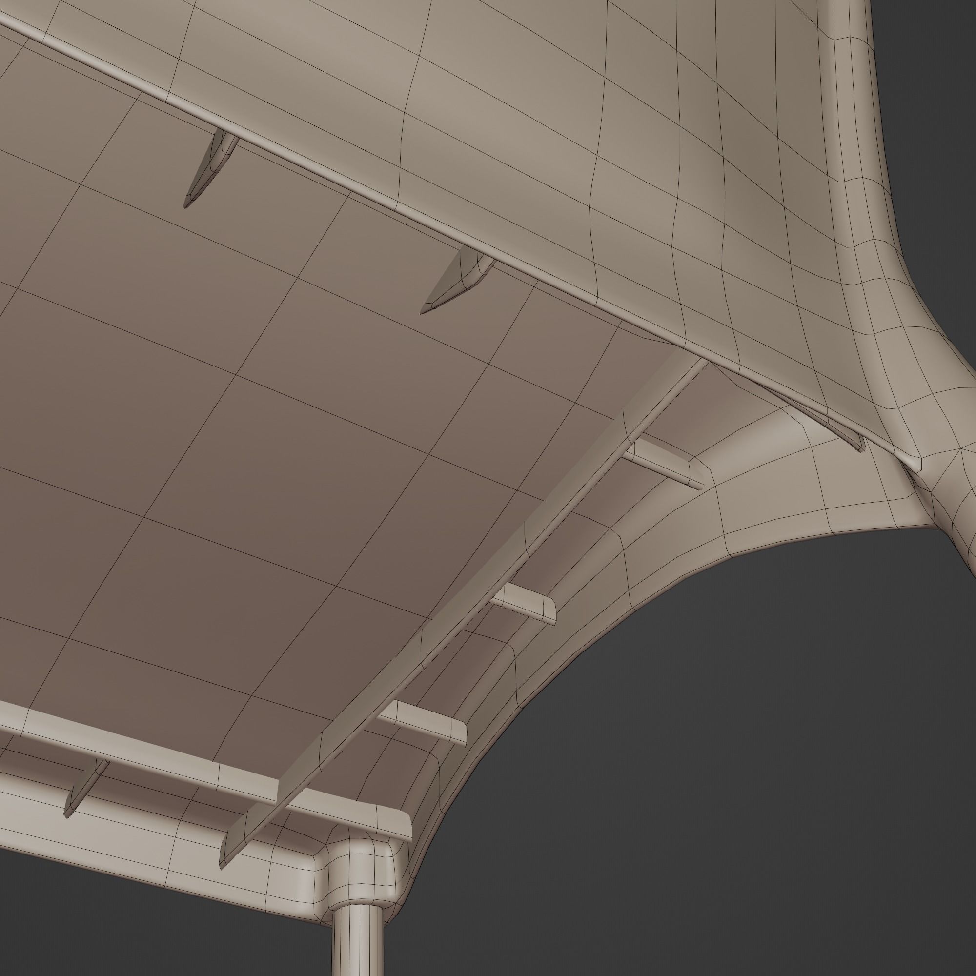 Stackable Plastic Chair Low-poly 3D model_31