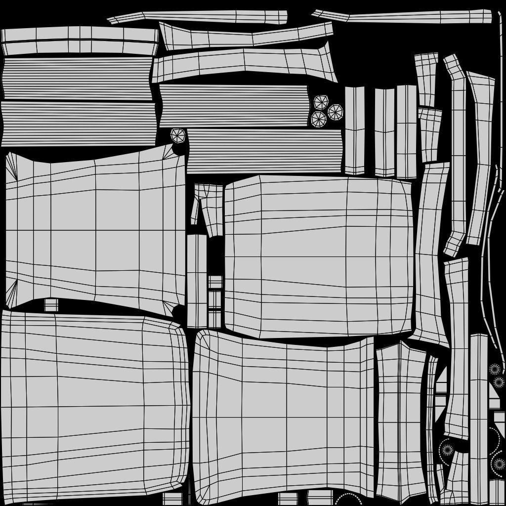 Stackable Plastic Chair Low-poly 3D model_36