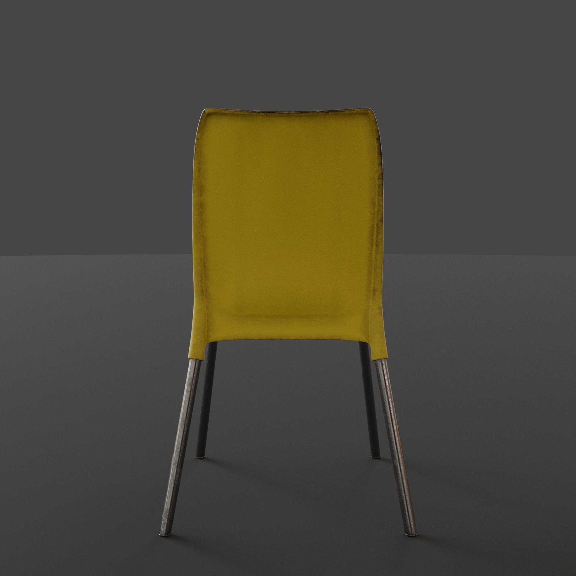 Stackable Plastic Chair Low-poly 3D model_25