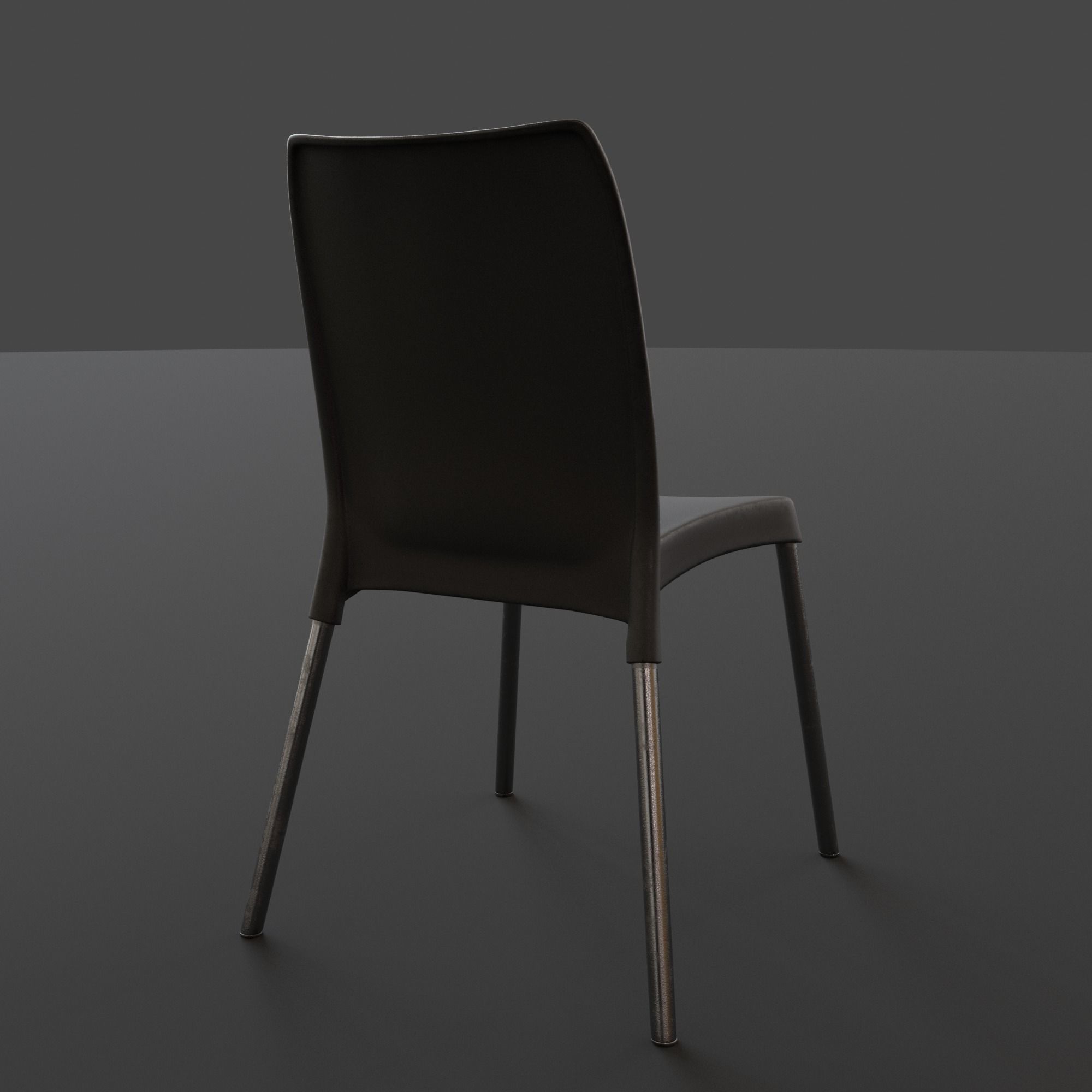 Stackable Plastic Chair Low-poly 3D model_18