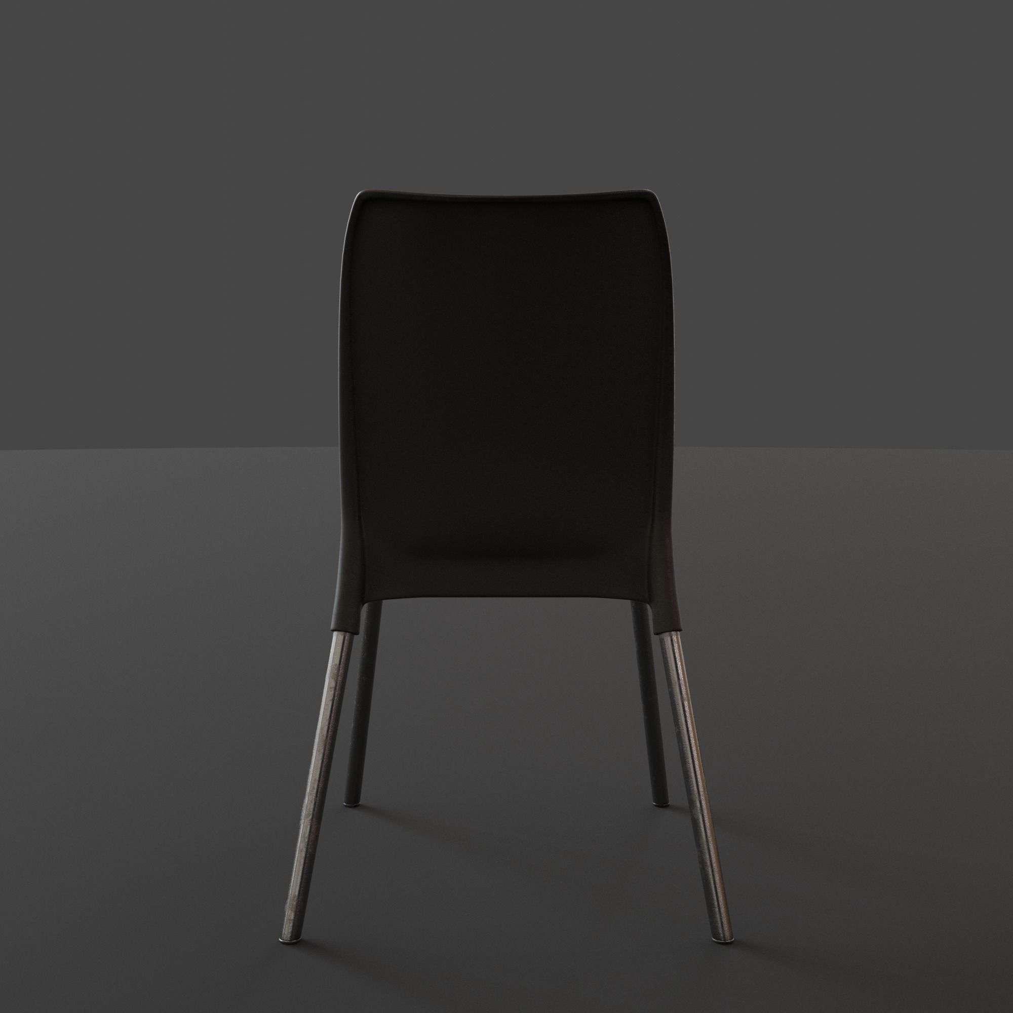 Stackable Plastic Chair Low-poly 3D model_22