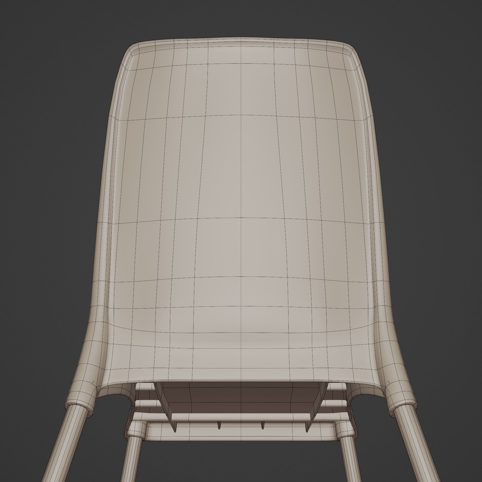 Stackable Plastic Chair Low-poly 3D model_32