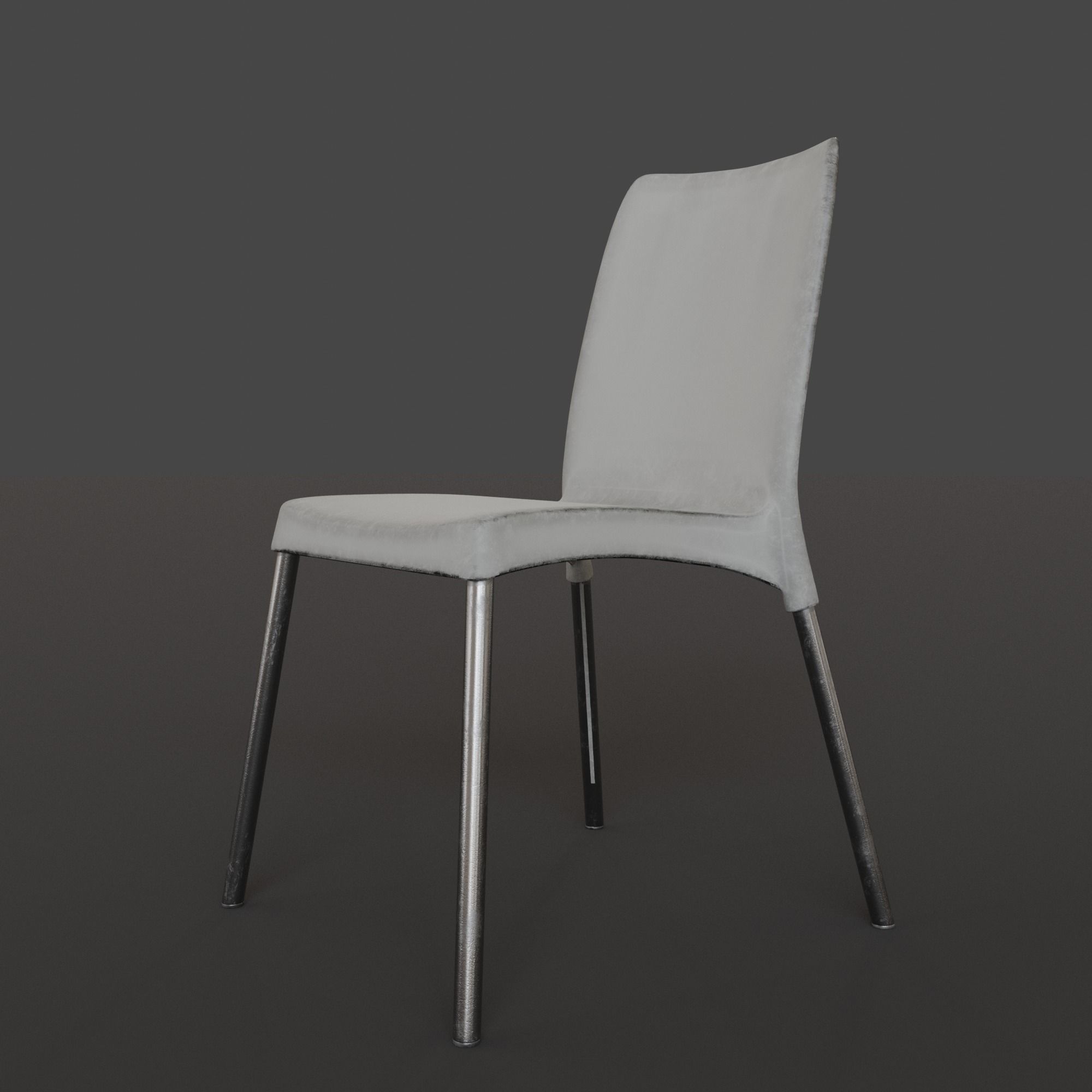 Stackable Plastic Chair Low-poly 3D model_15