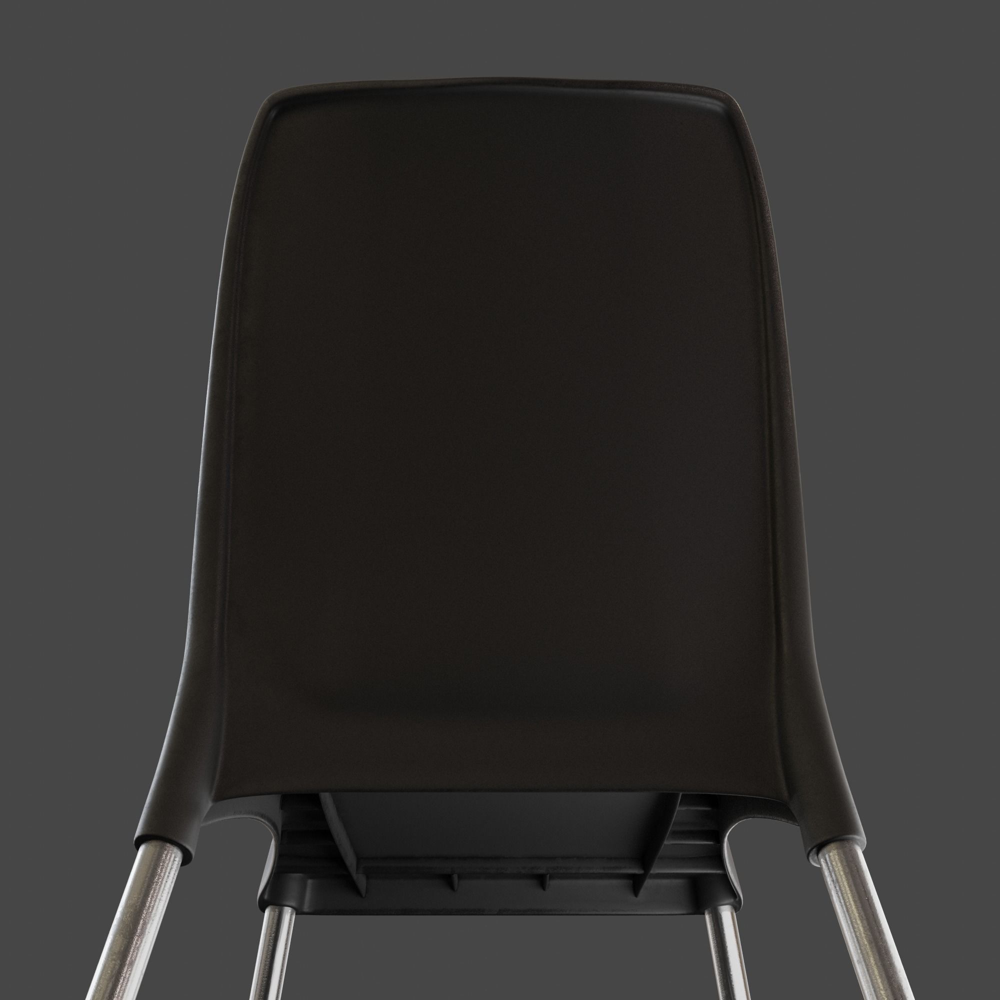 Stackable Plastic Chair Low-poly 3D model_27