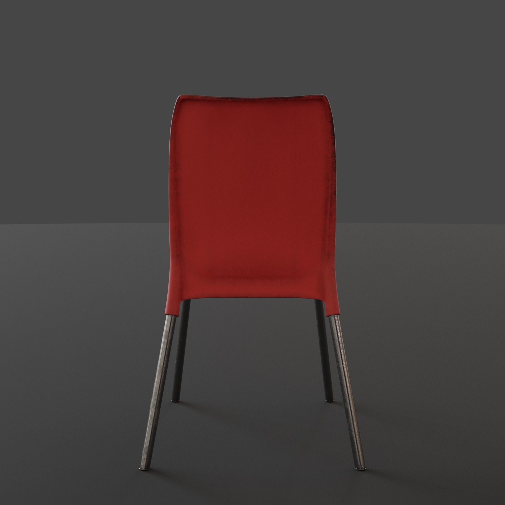 Stackable Plastic Chair Low-poly 3D model_24