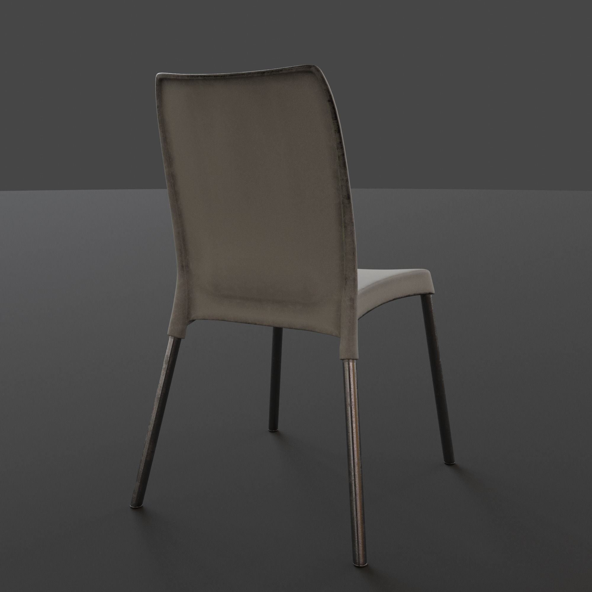 Stackable Plastic Chair Low-poly 3D model_19